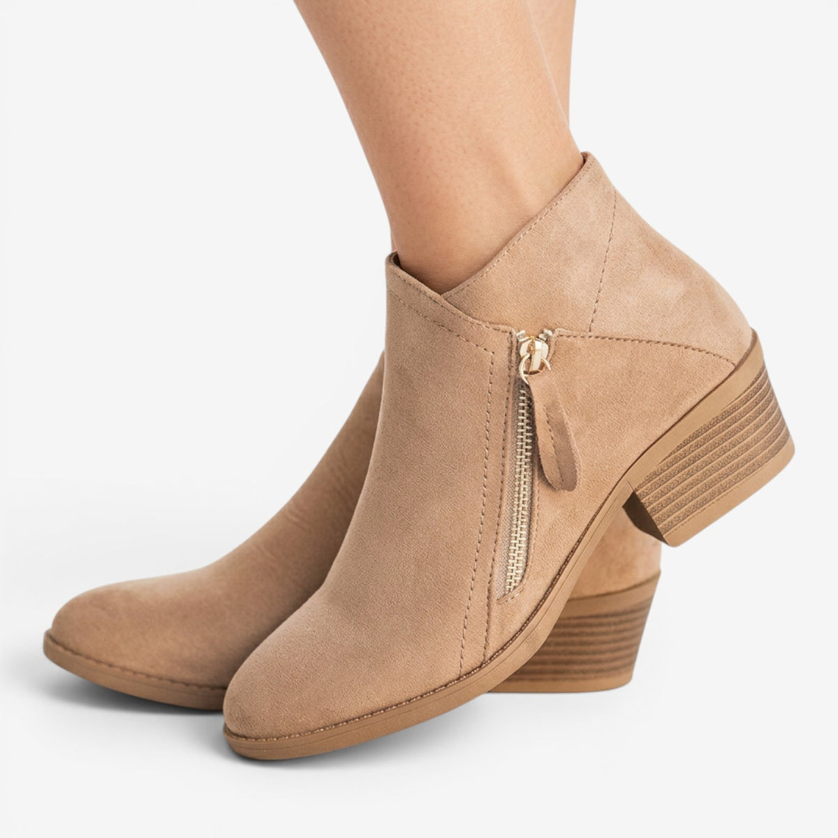 Botines de Ante con Cuña para Mujer