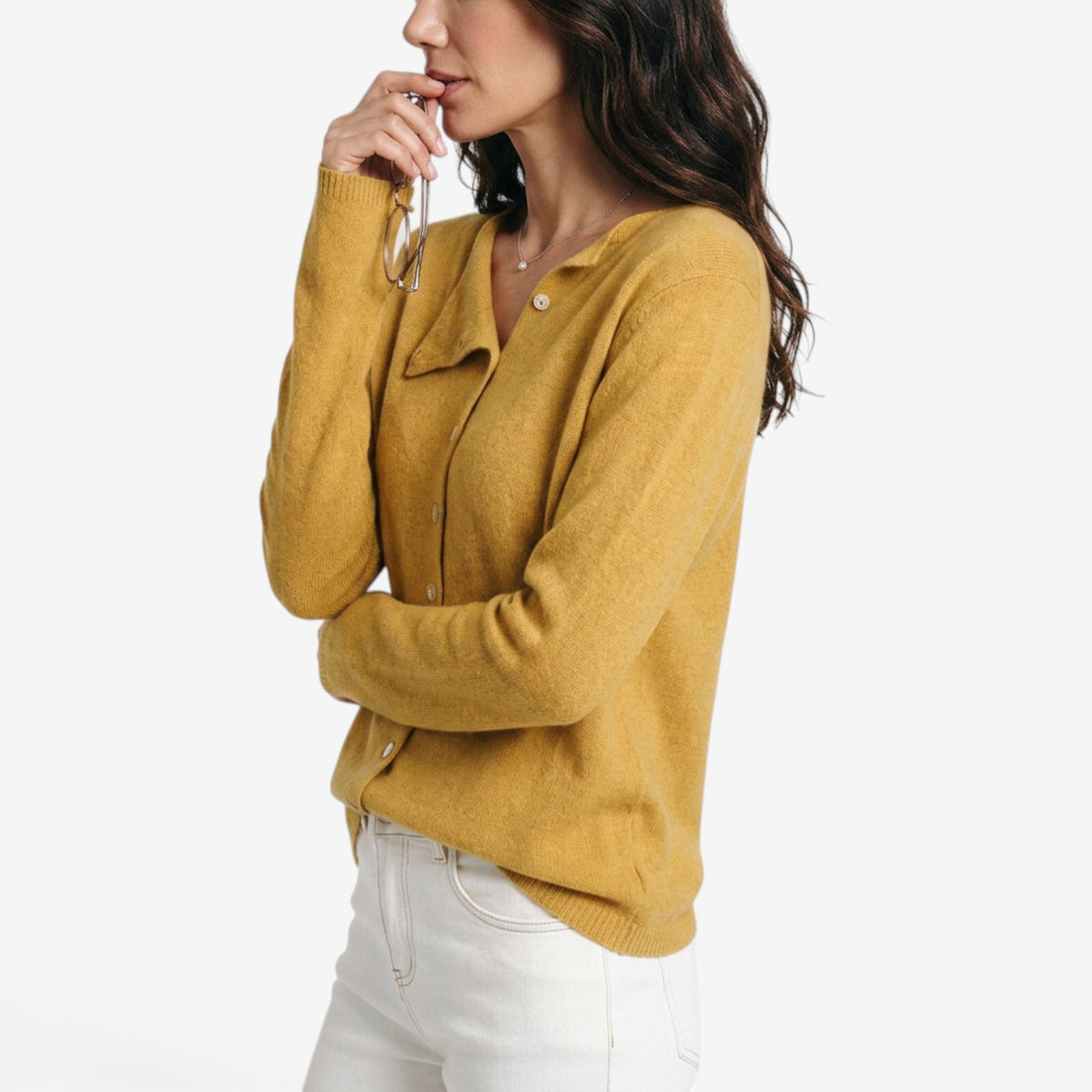Cárdigan de Punto con Botones para Mujer