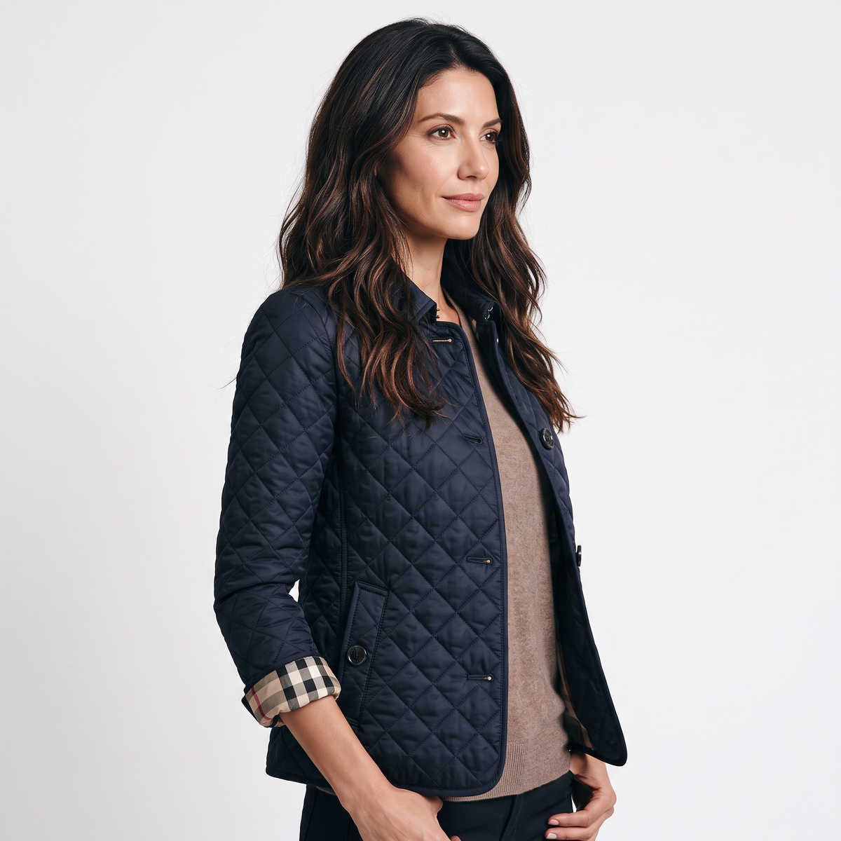 Chaqueta Acolchada Entallada para Mujer