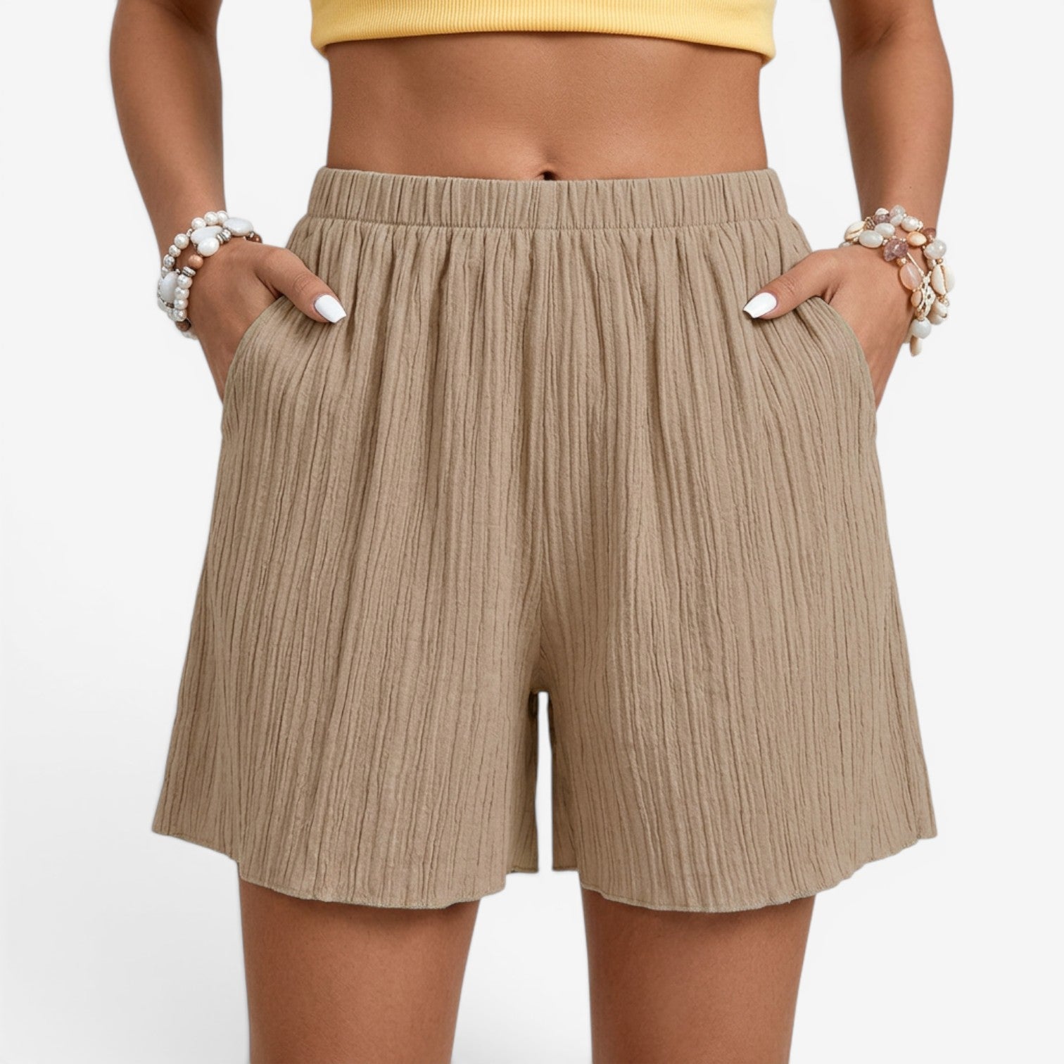 Pantalón Corto con Cintura Elástica