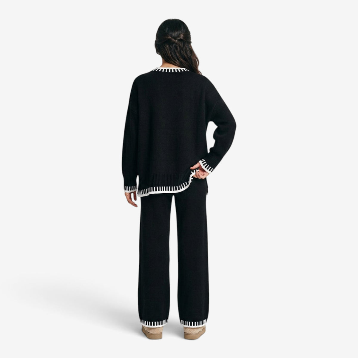 Conjunto de Punto de Dos Piezas para Mujer