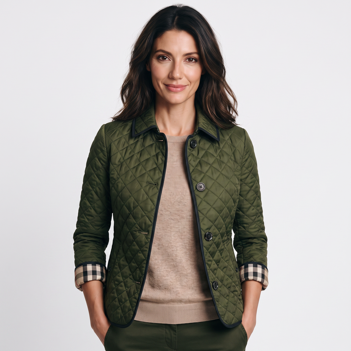Chaqueta Acolchada Entallada para Mujer