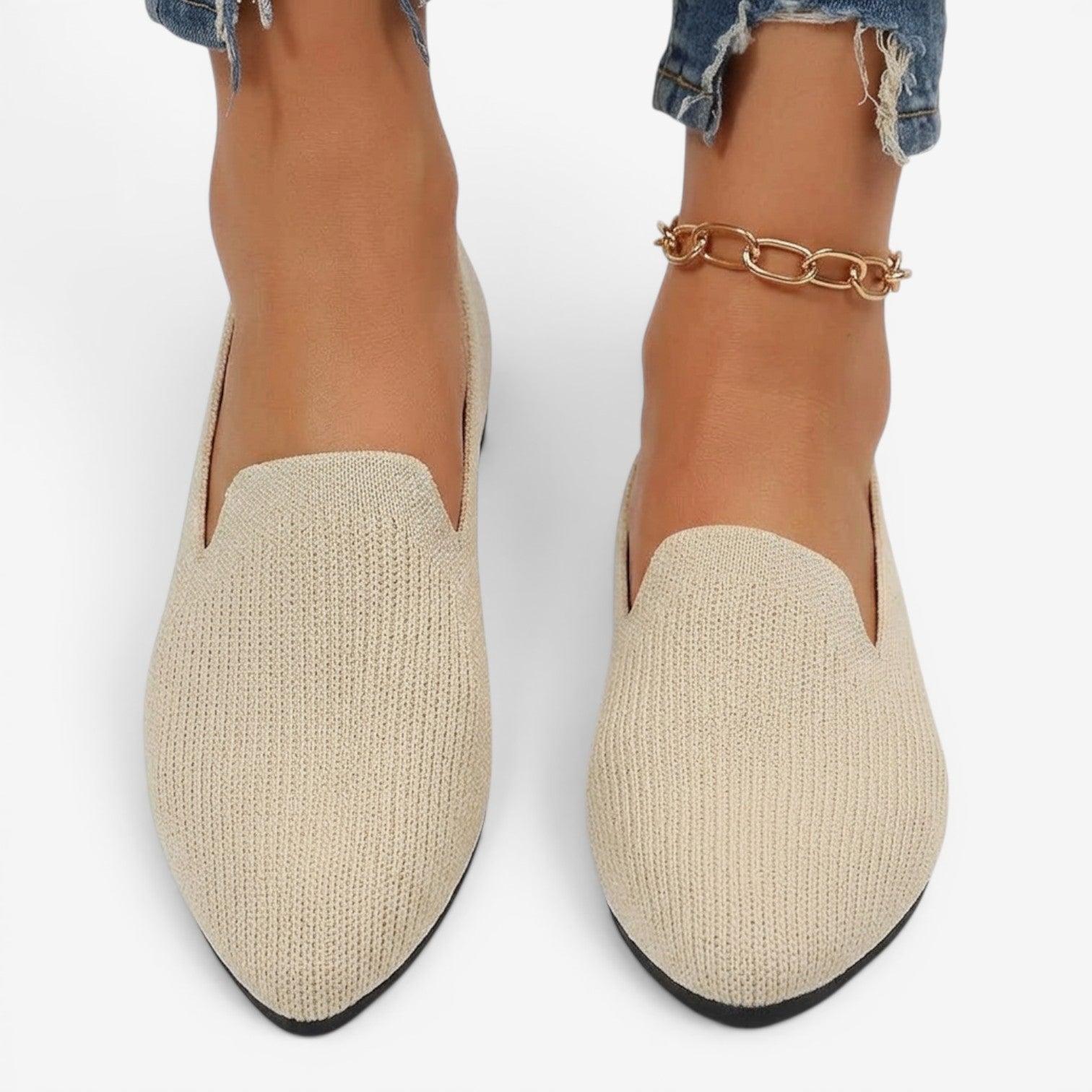 Mocasines de Malla con Punta Fina para Mujer