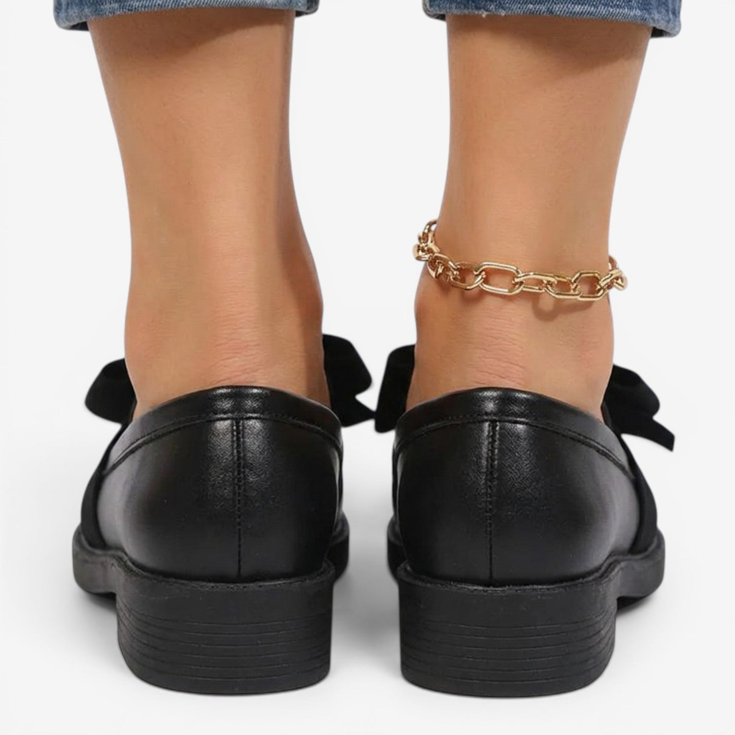 Mocasines con Lazo y Plataforma para Mujer
