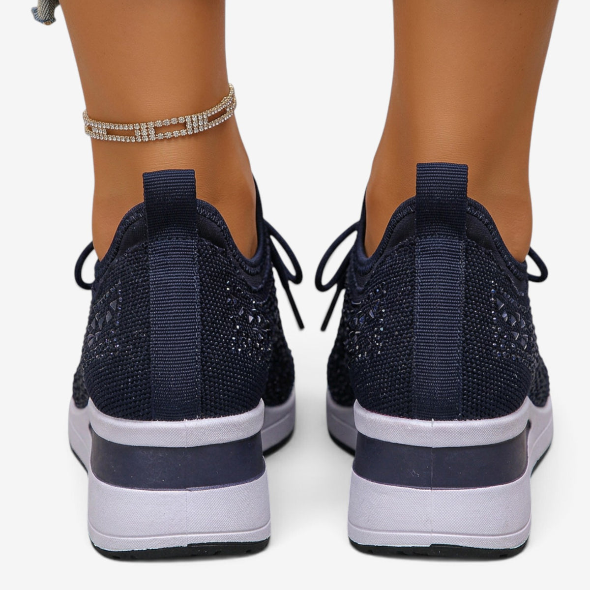 Zapatillas de Cuña con Brillos para Mujer