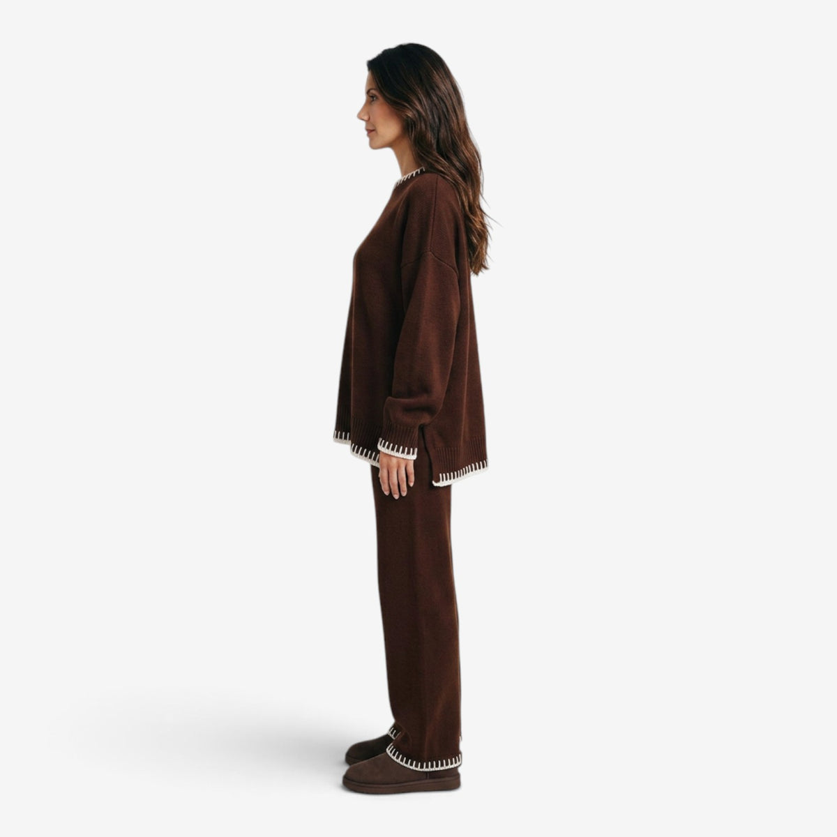 Conjunto de Punto de Dos Piezas para Mujer