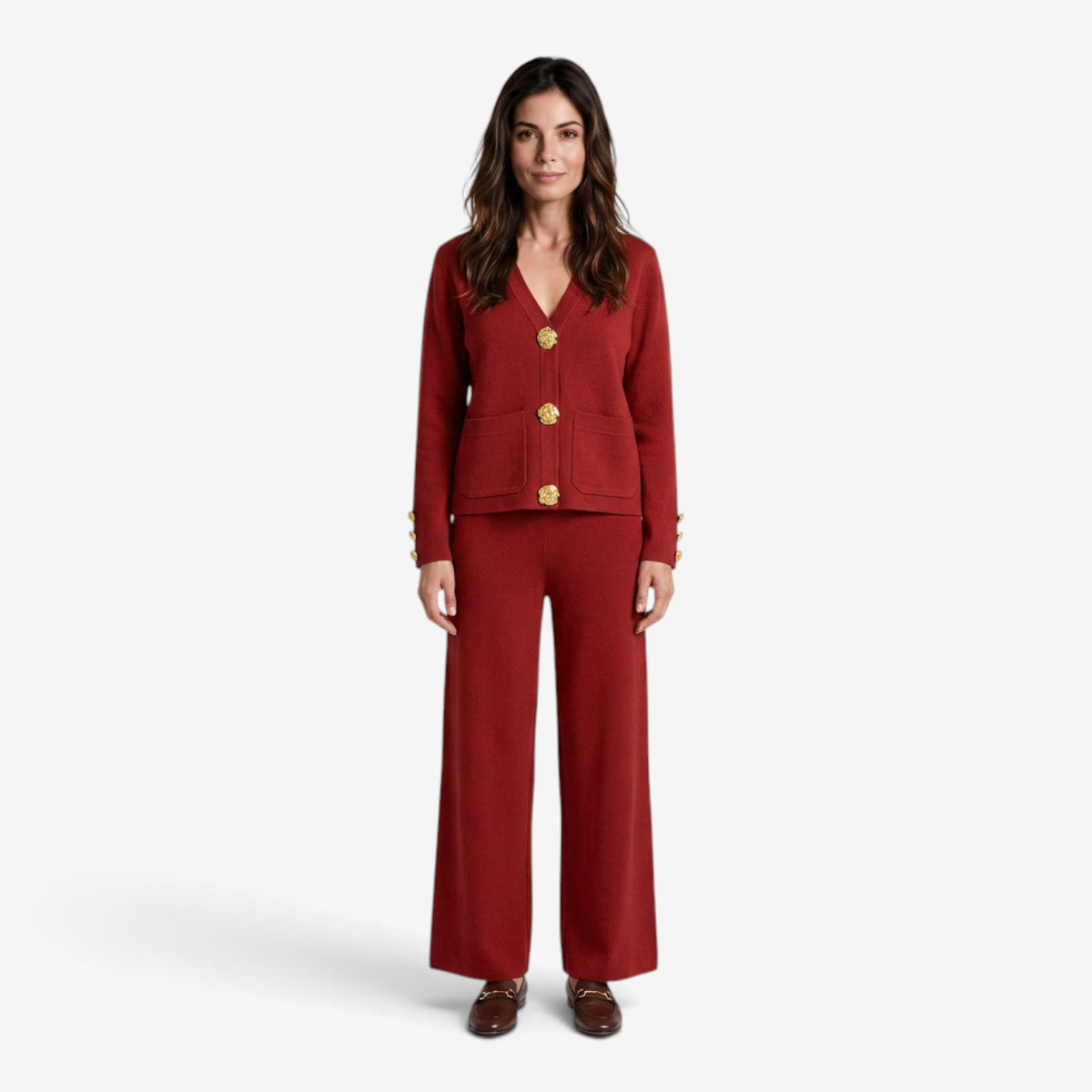 Conjunto de Punto con Cárdigan para Mujer