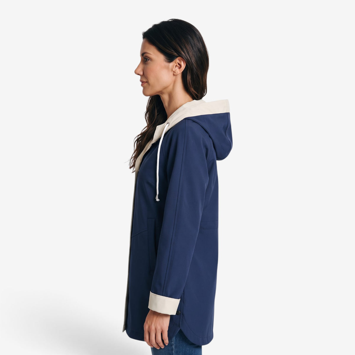 Gabardina Larga con Capucha para Mujer