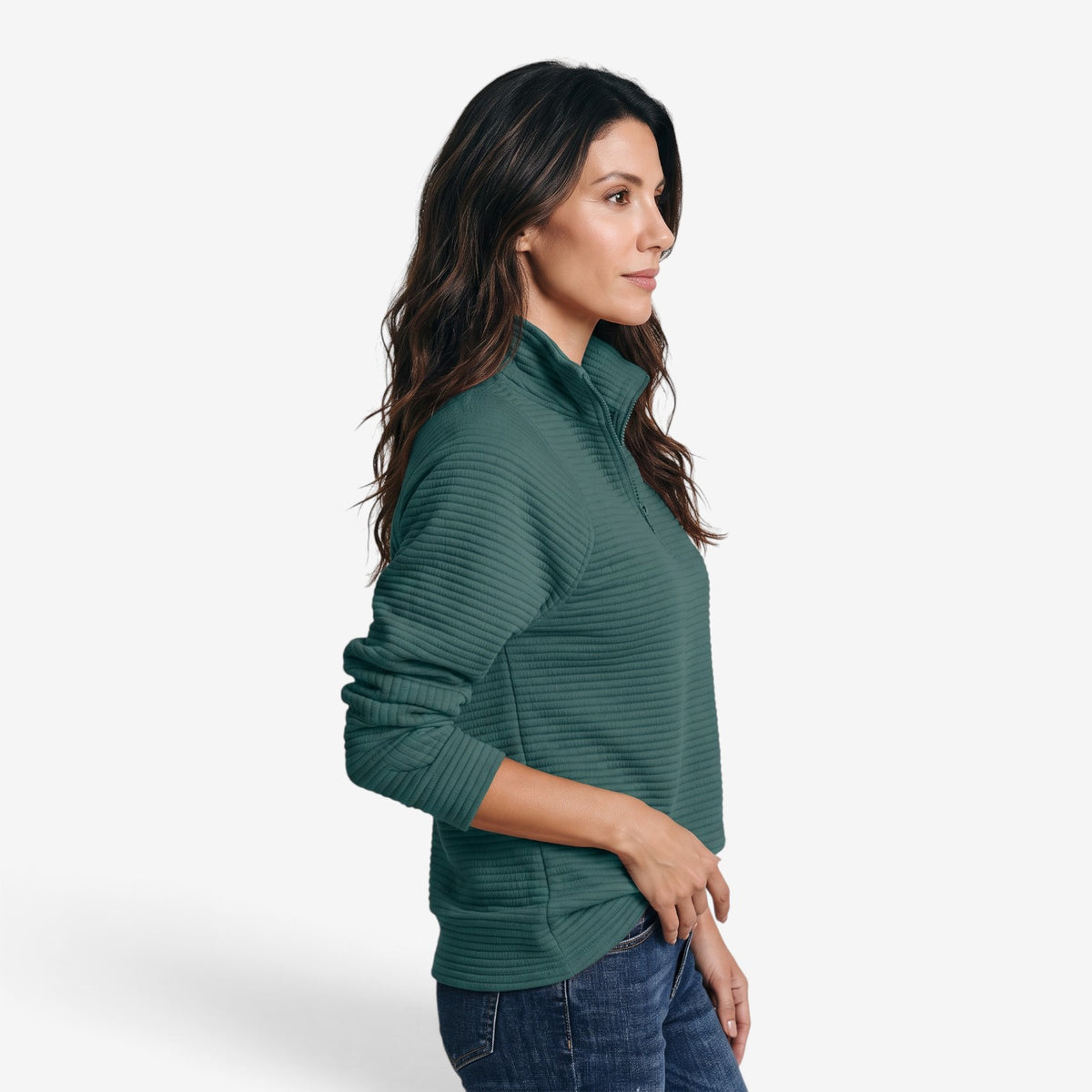 Sudadera con Cuello Alto y Cremallera