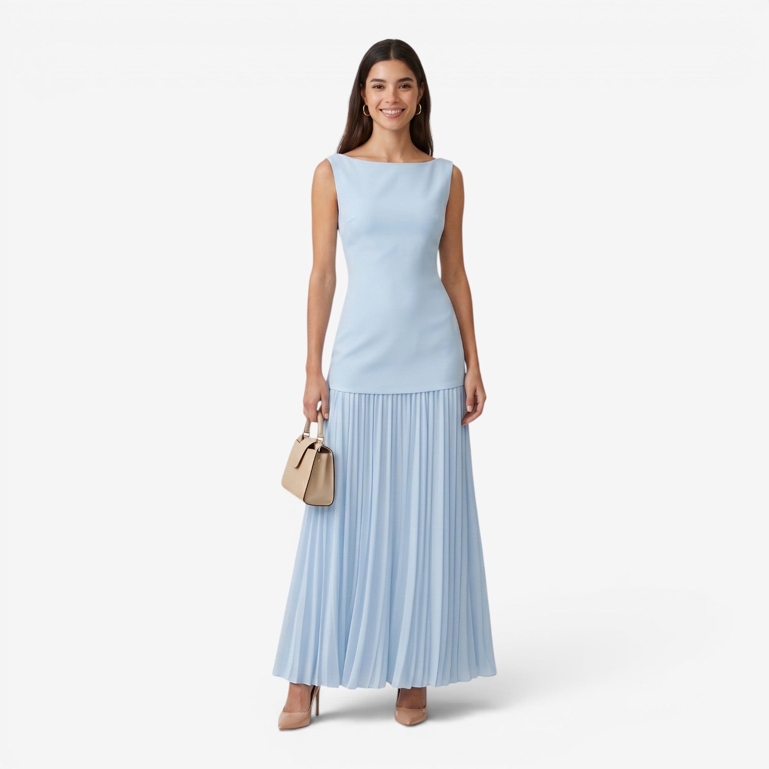 Vestido Ajustado de Punto sin Mangas para Mujer