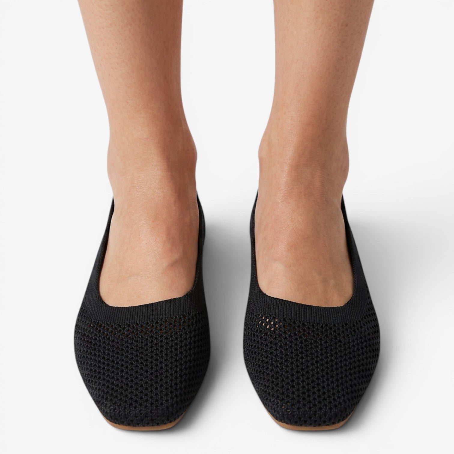 Mocasines de Malla con Punta Cuadrada para Mujer