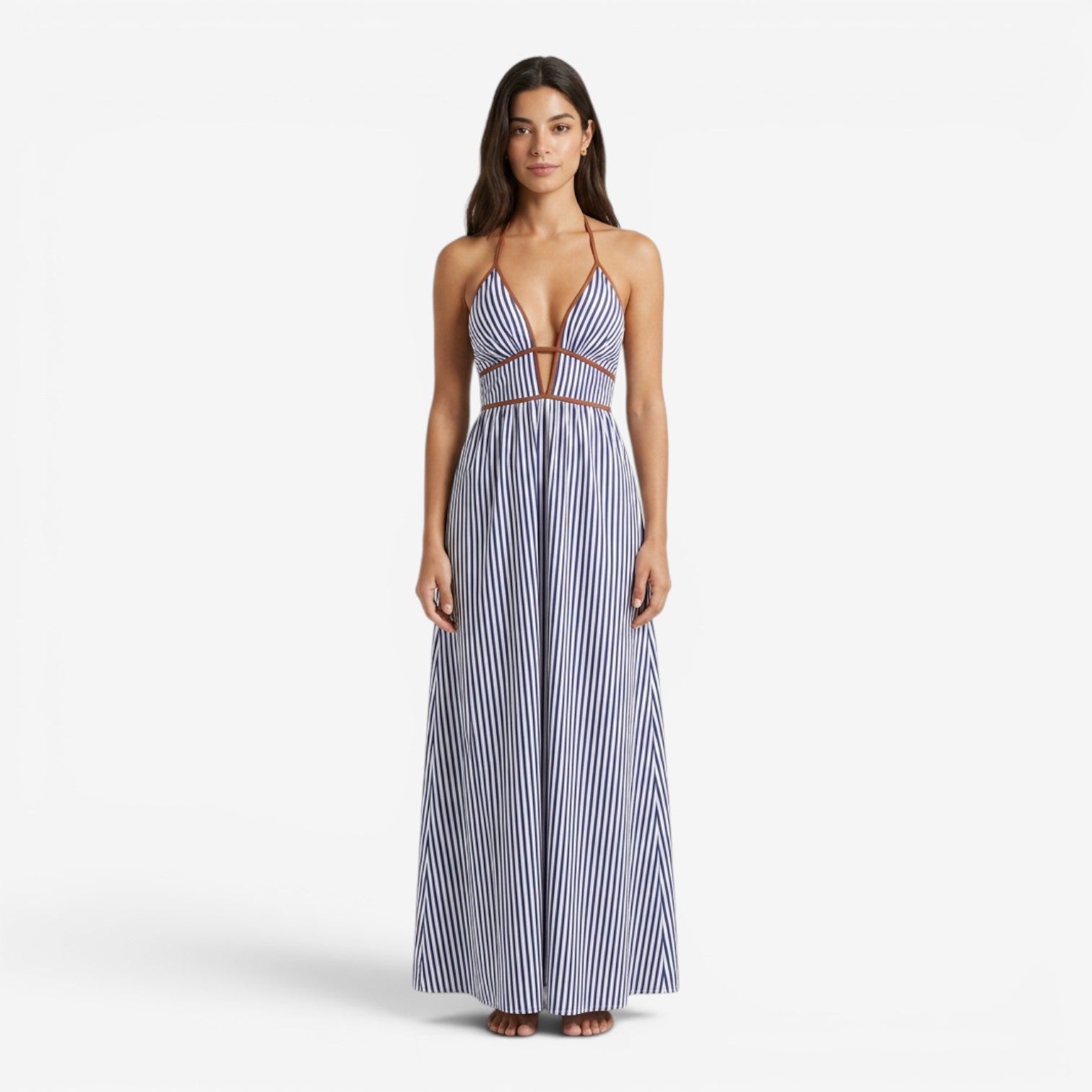 Vestido Asimétrico Halter Elegante