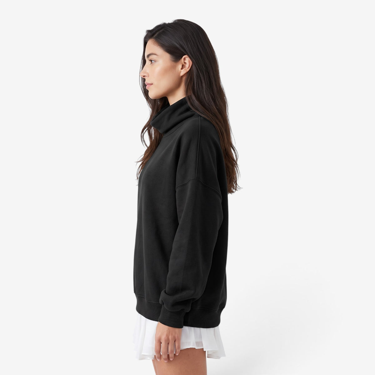 Sudadera Oversize con Cuello Alto para Mujer