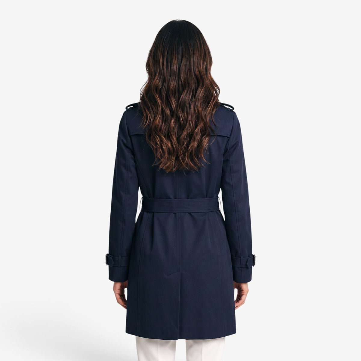 Gabardina Larga con Cinturón para Mujer