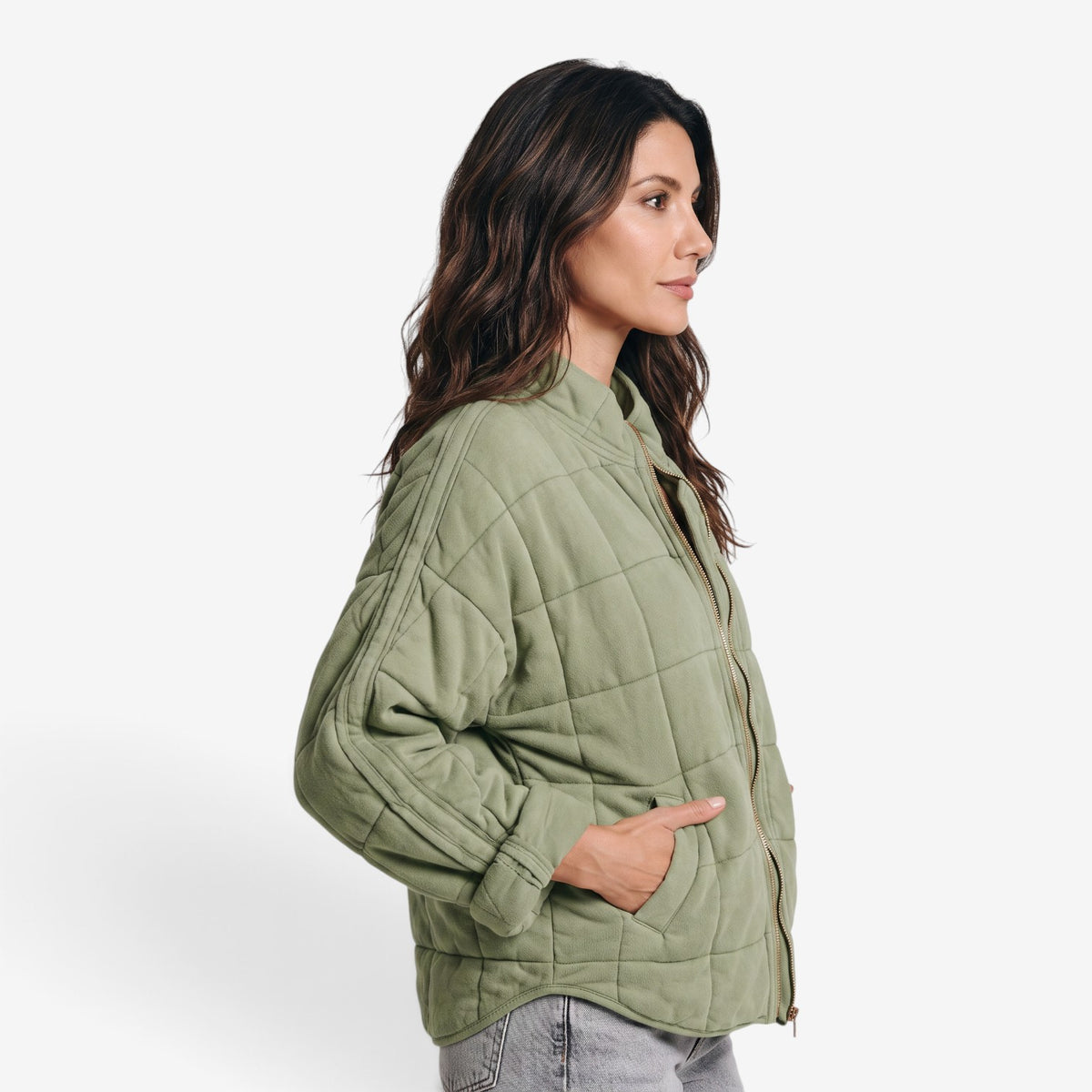 Chaqueta Acolchada con Cremallera para Mujer