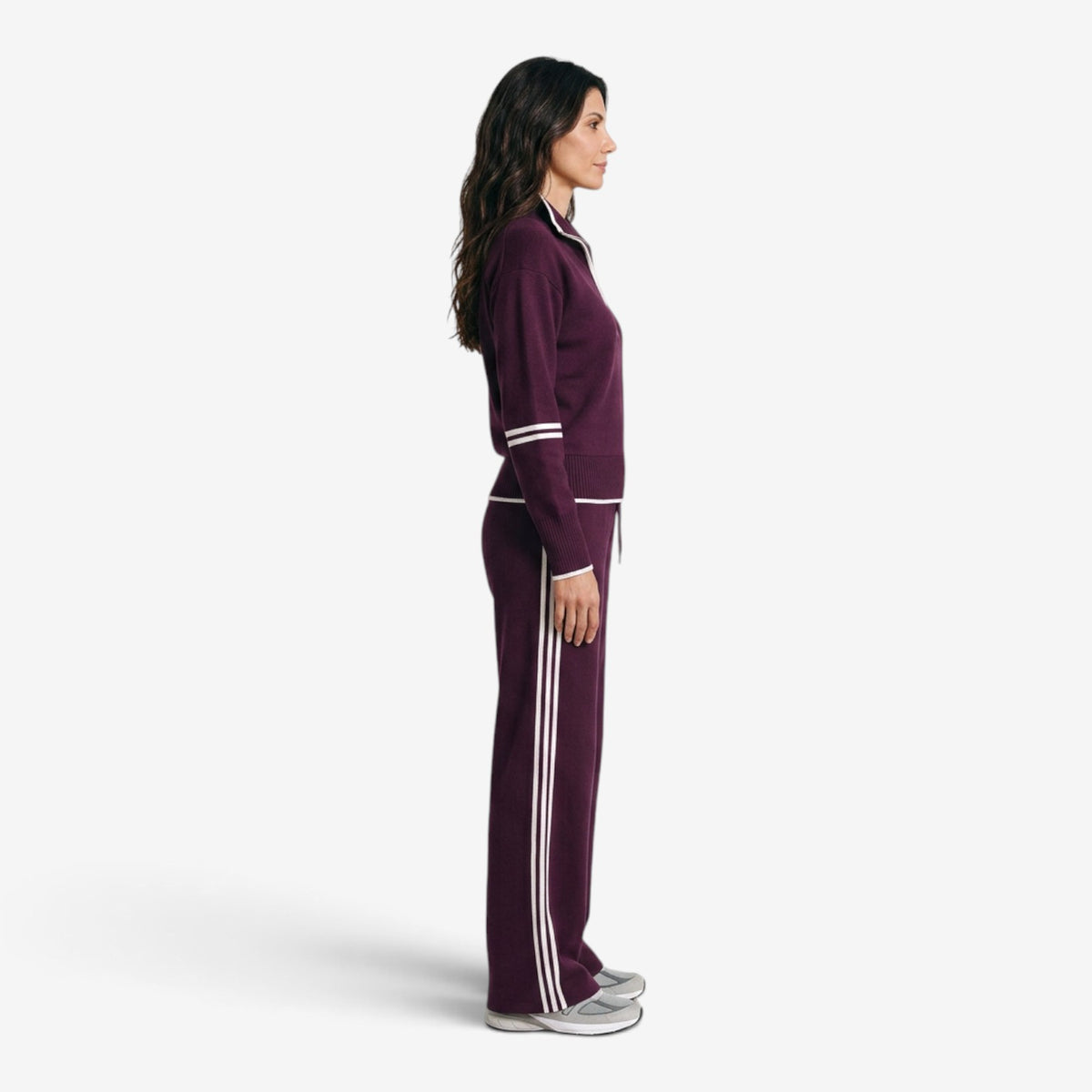 Conjunto Casual con Media Cremallera para Mujer
