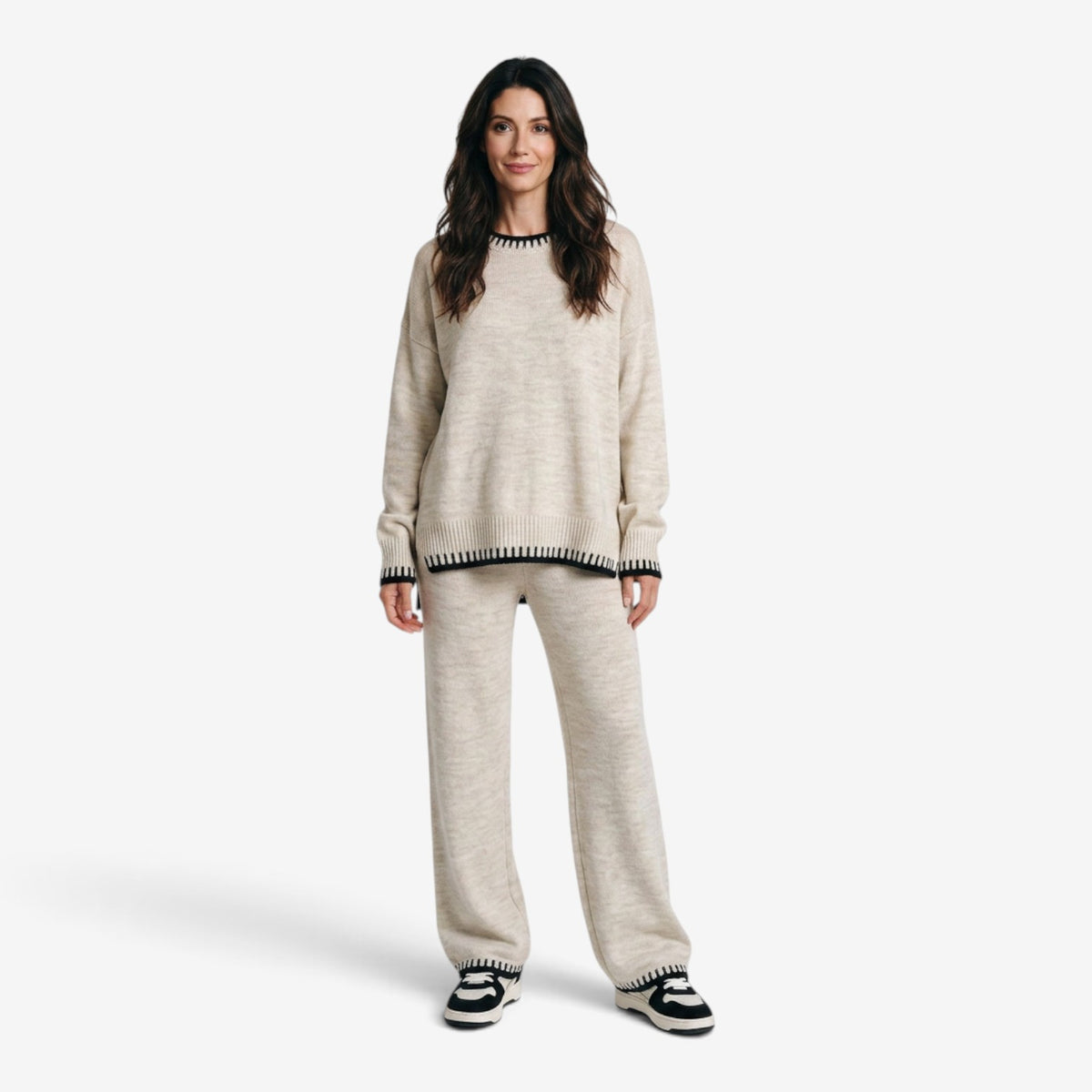 Conjunto de Punto de Dos Piezas para Mujer