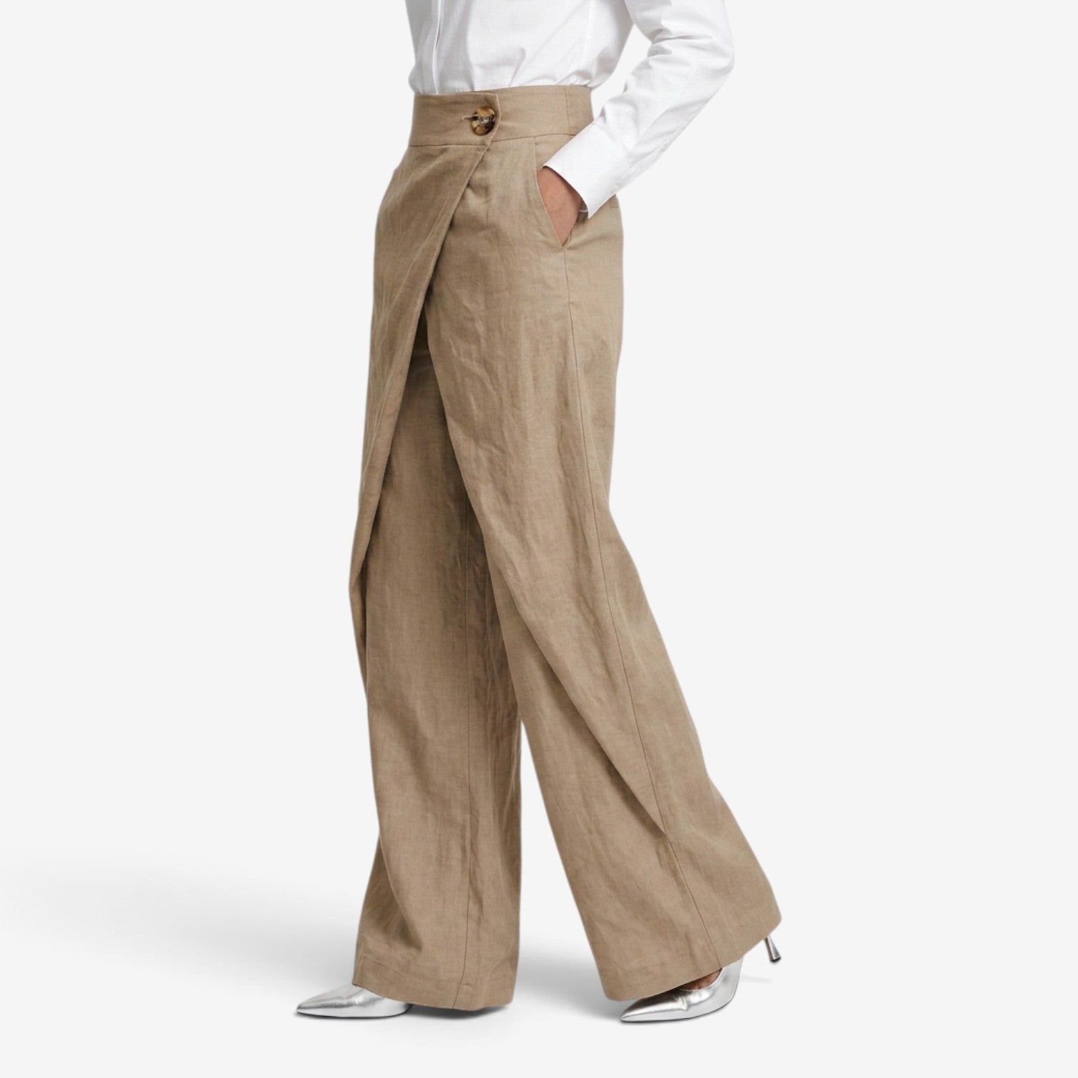 Pantalón Elegante de Pierna Recta para Mujer