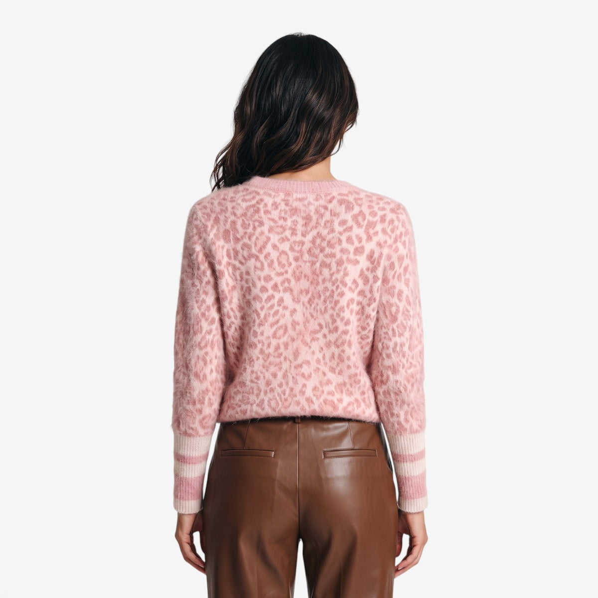 Jersey de Punto con Estampado Leopardo para Mujer