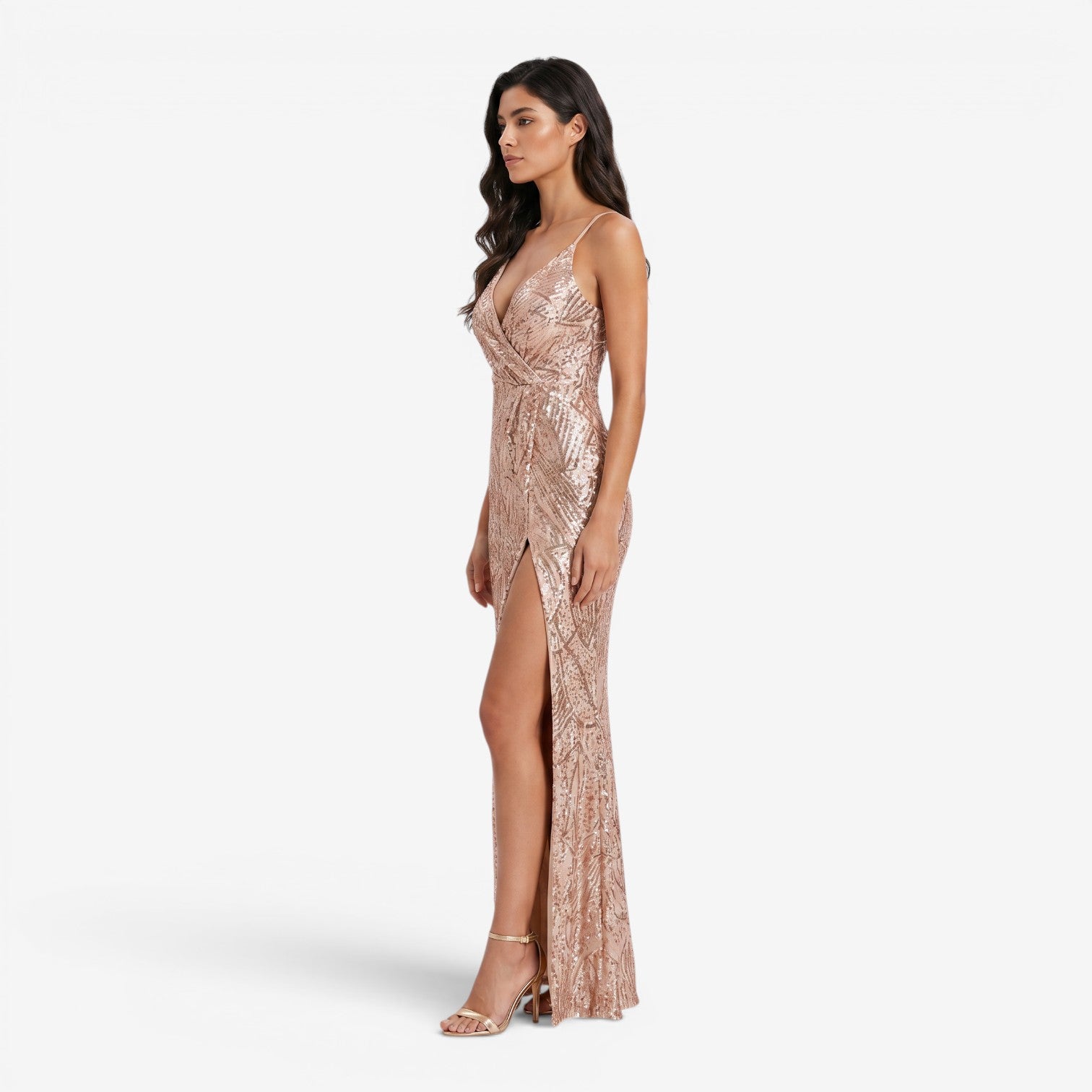 Vestido Maxi con Lentejuelas