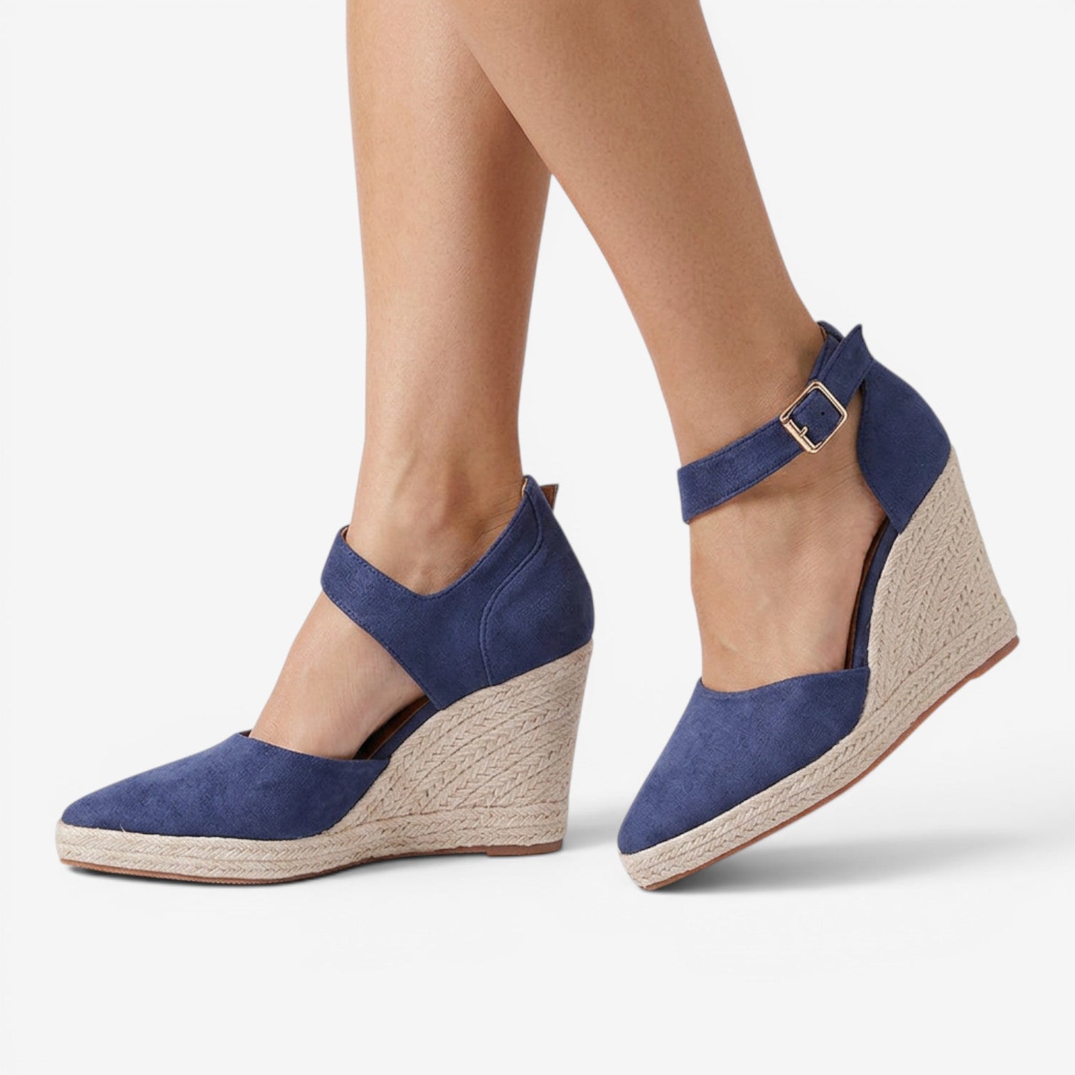 Zapatos de Tacón con Punta Fina y Cuña