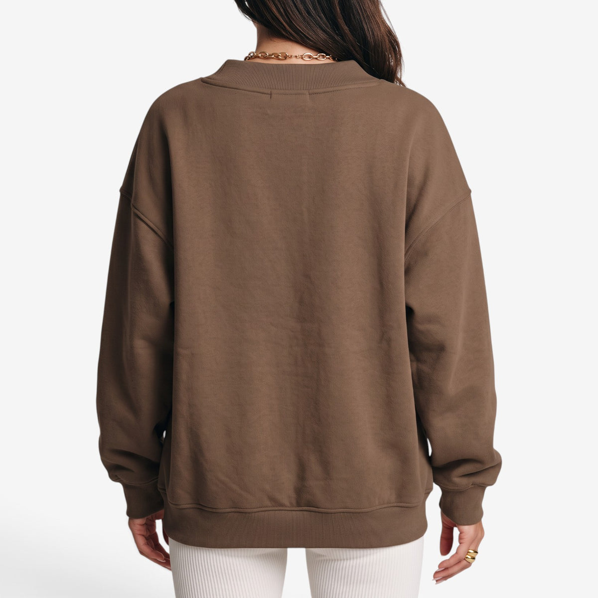 Sudadera Oversize con Cuello de Pico para Mujer