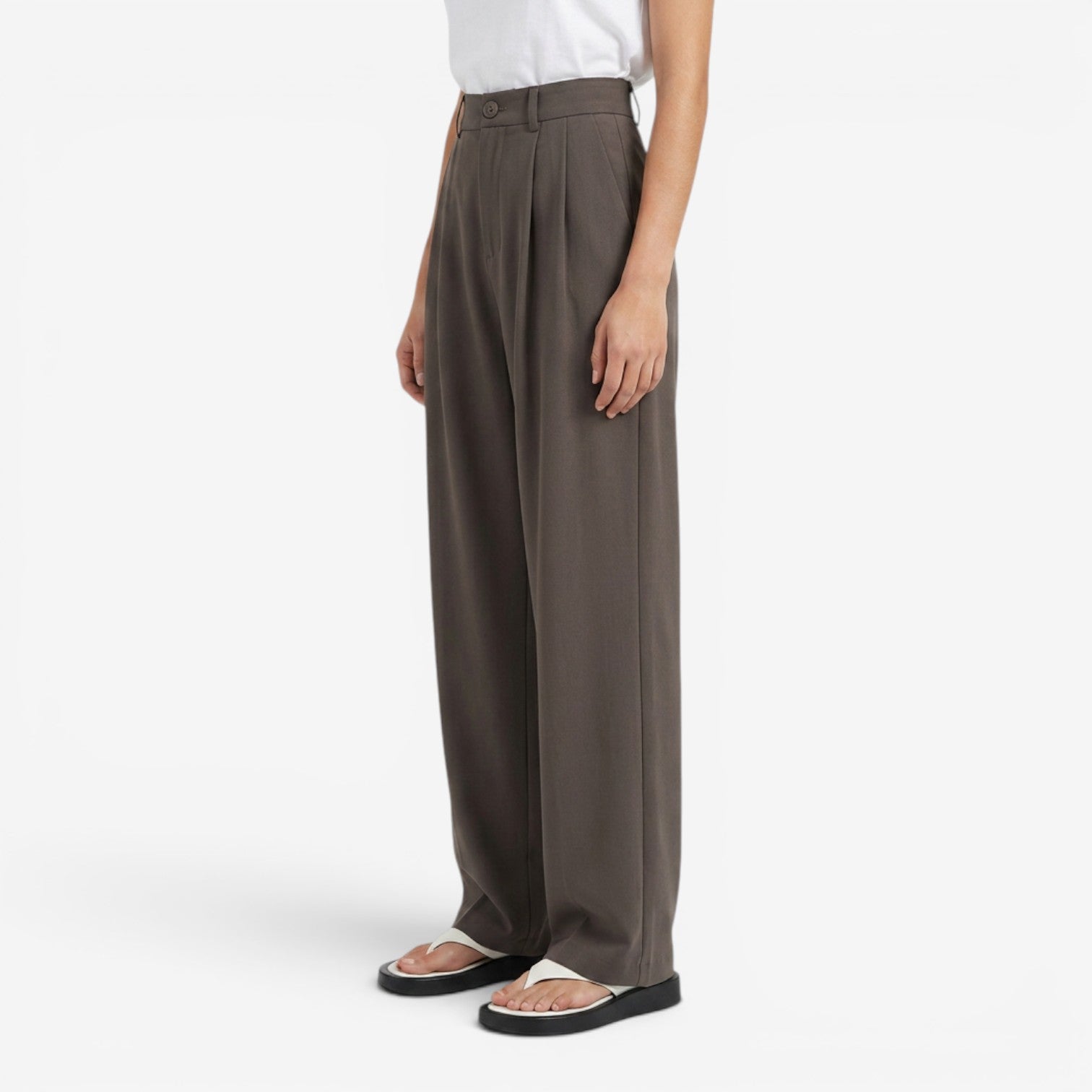 Pantalón Recto de Cintura Alta
