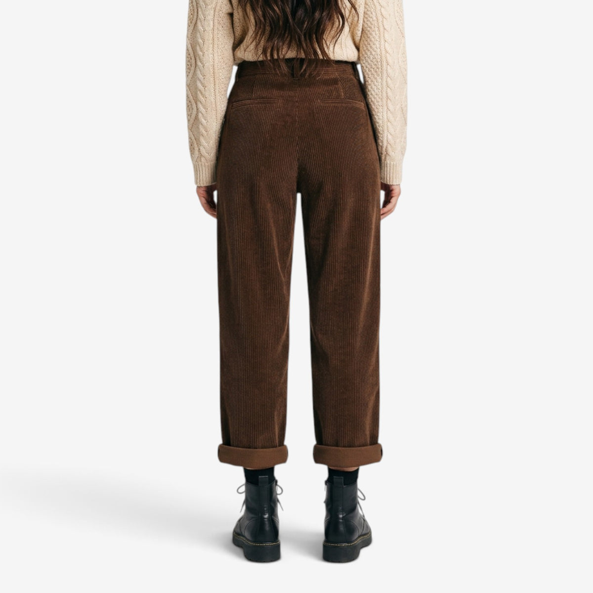 Pantalón de Pana de Pierna Ancha para Mujer