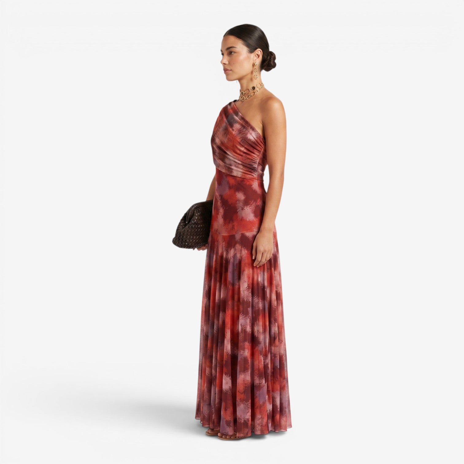 Vestido Floral de Cintura Alta para Mujer