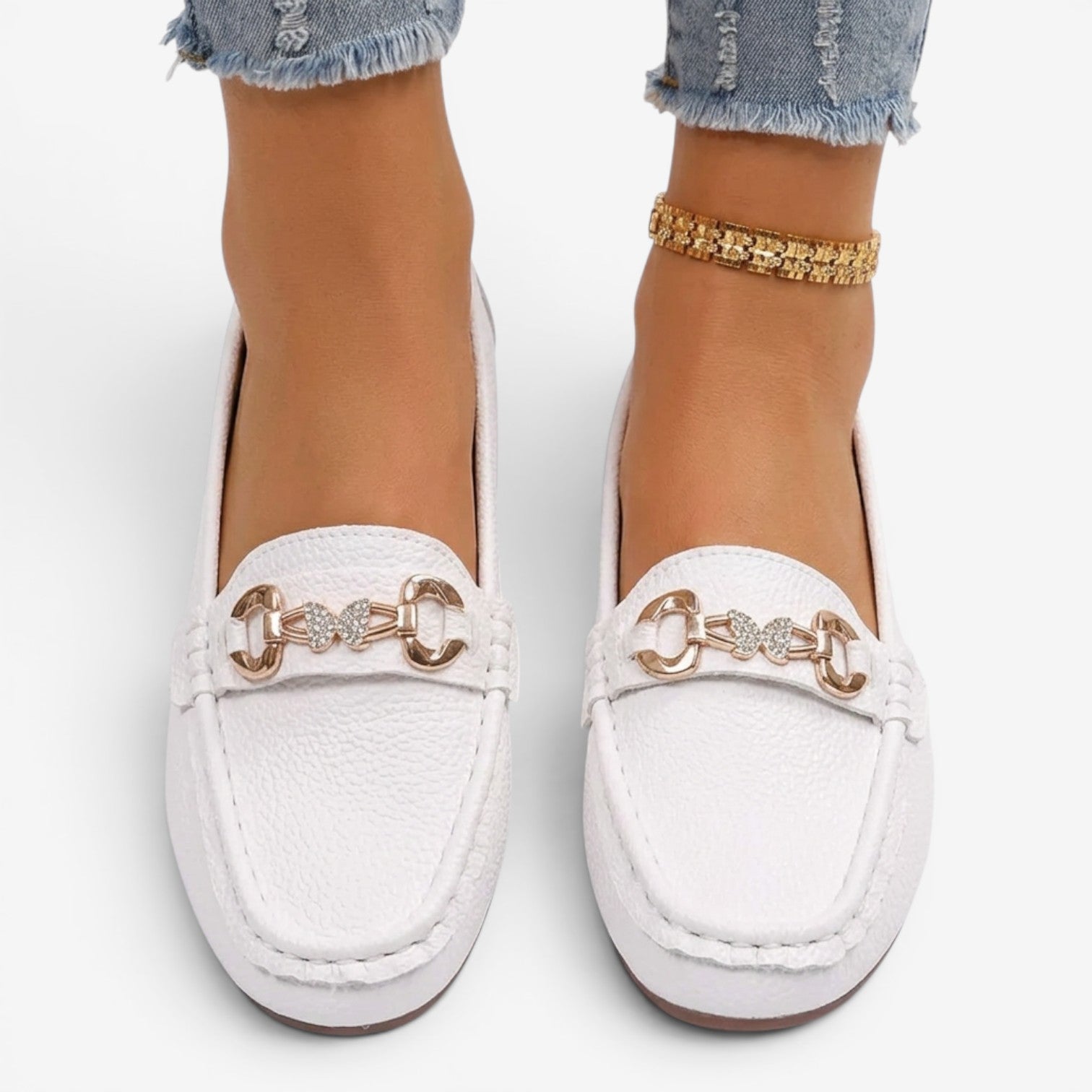 Mocasines Planos de Punta Redonda para Mujer