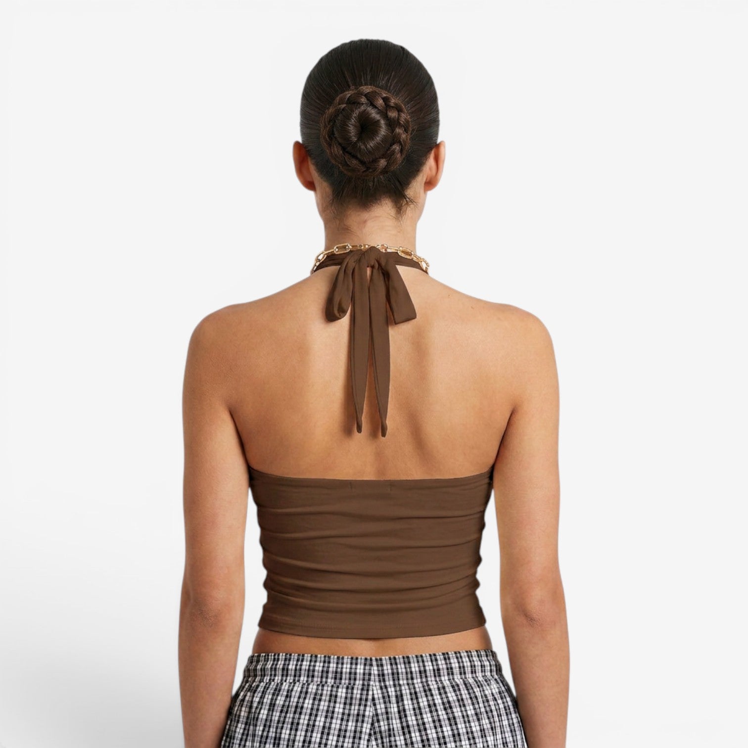 Top Halter Básico de Espalda Descubierta