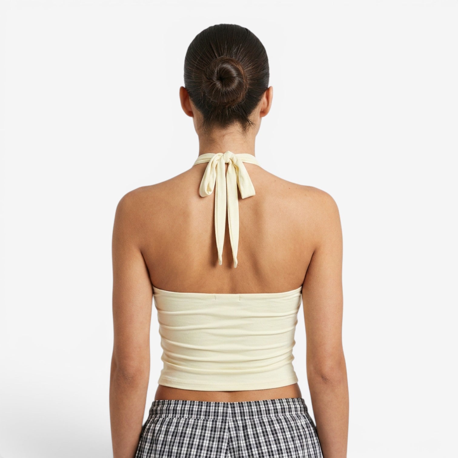 Top Halter Básico de Espalda Descubierta