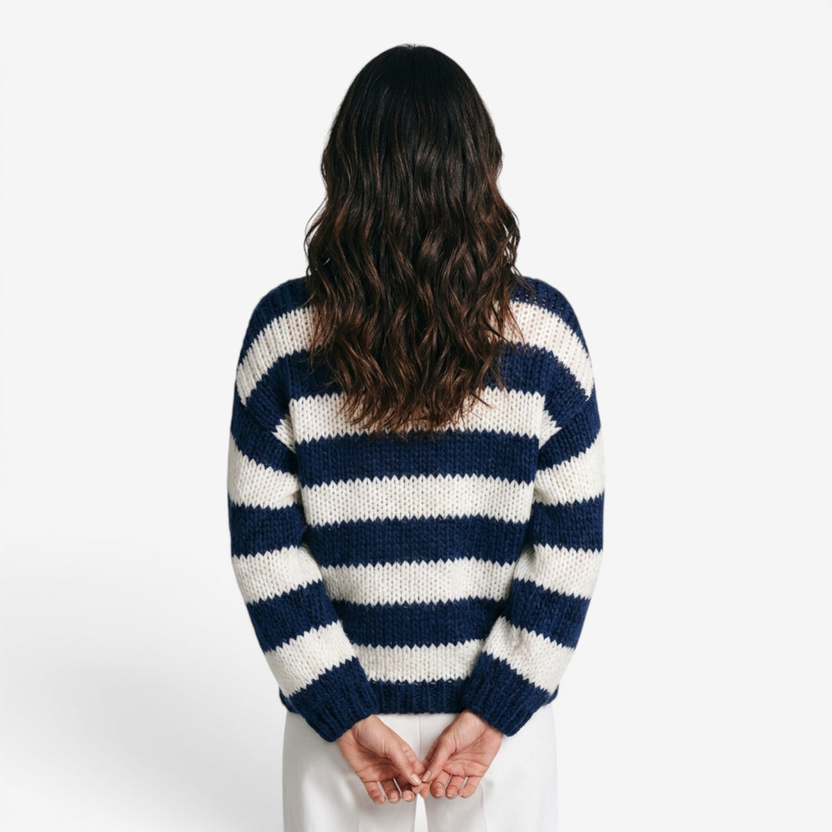 Jersey de Punto a Rayas para Mujer