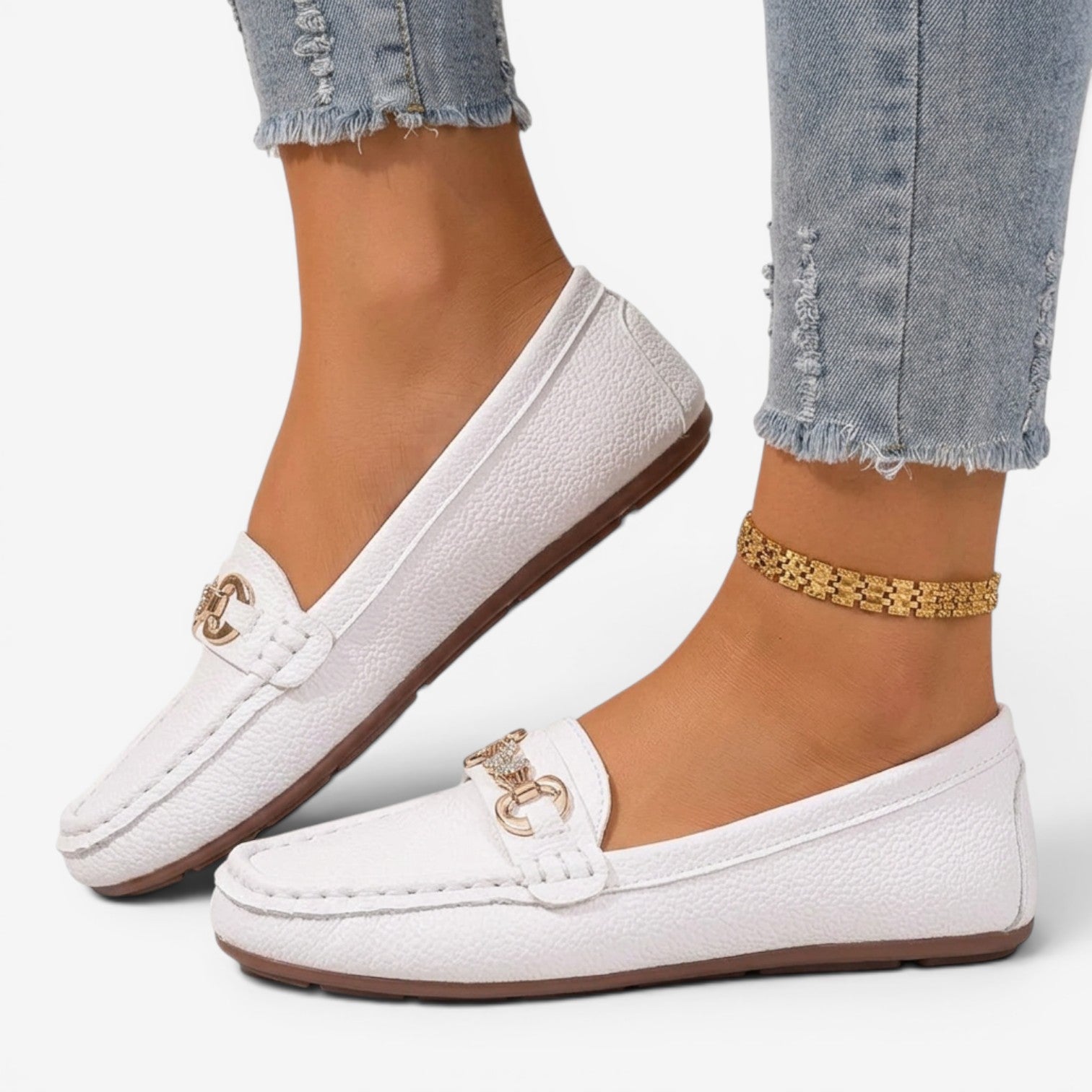Mocasines Planos de Punta Redonda para Mujer