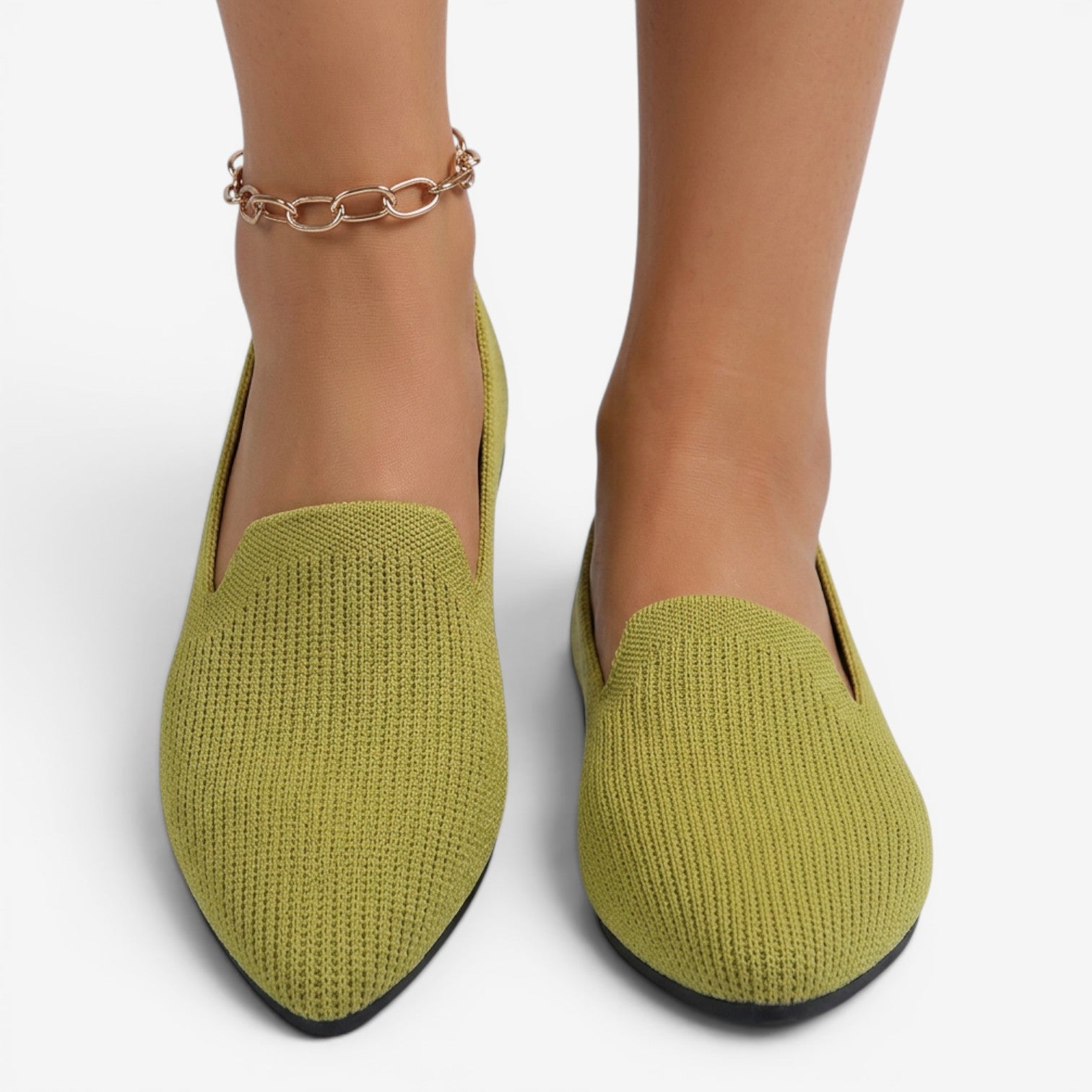 Mocasines de Malla con Punta Fina para Mujer