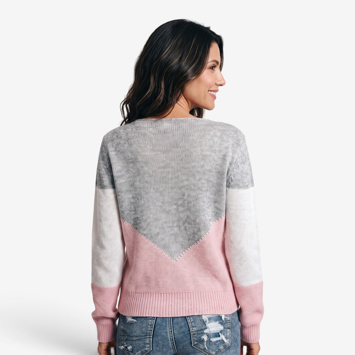 Jersey de Punto con Diseño Geométrico para Mujer