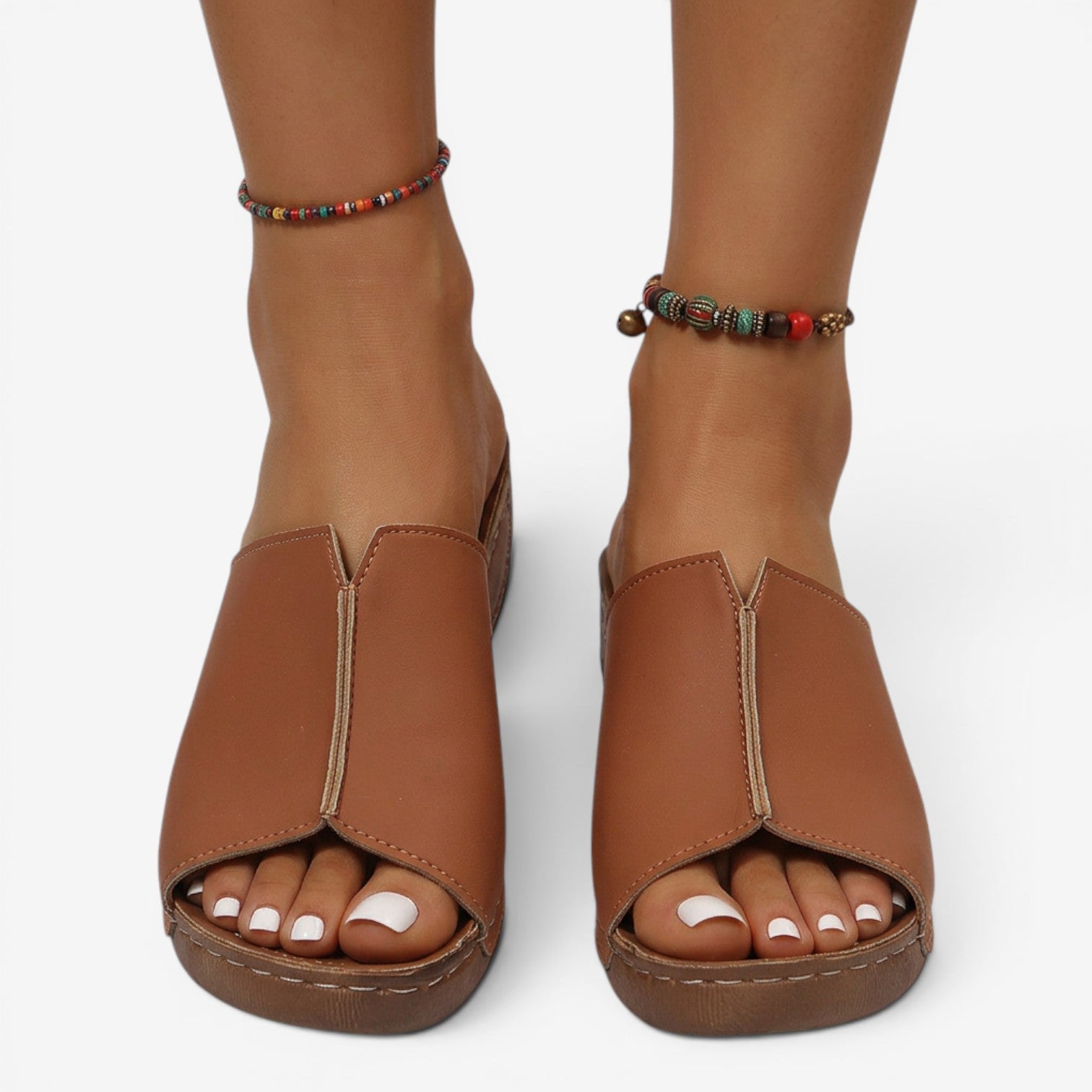 Sandalias de Cuña Peep Toe para Mujer
