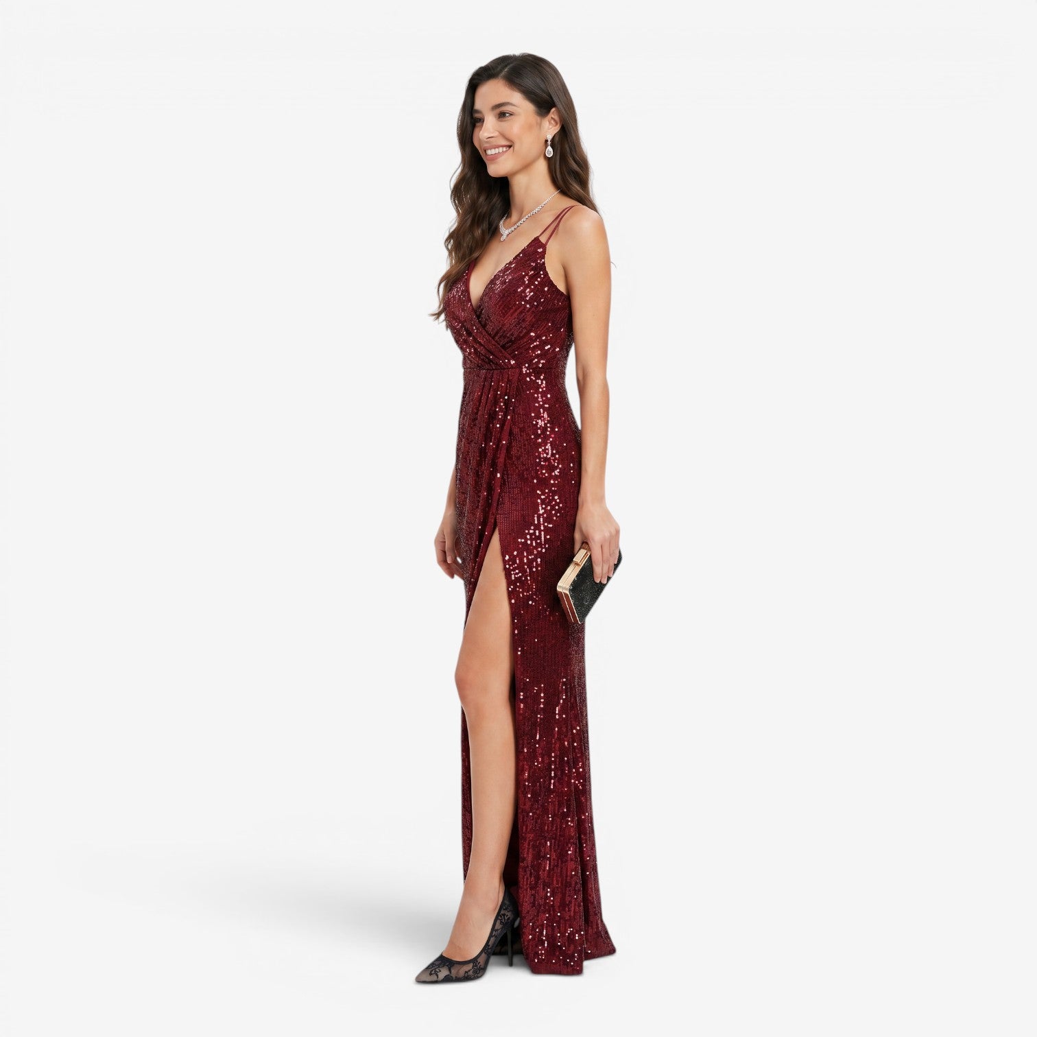 Vestido Maxi con Lentejuelas