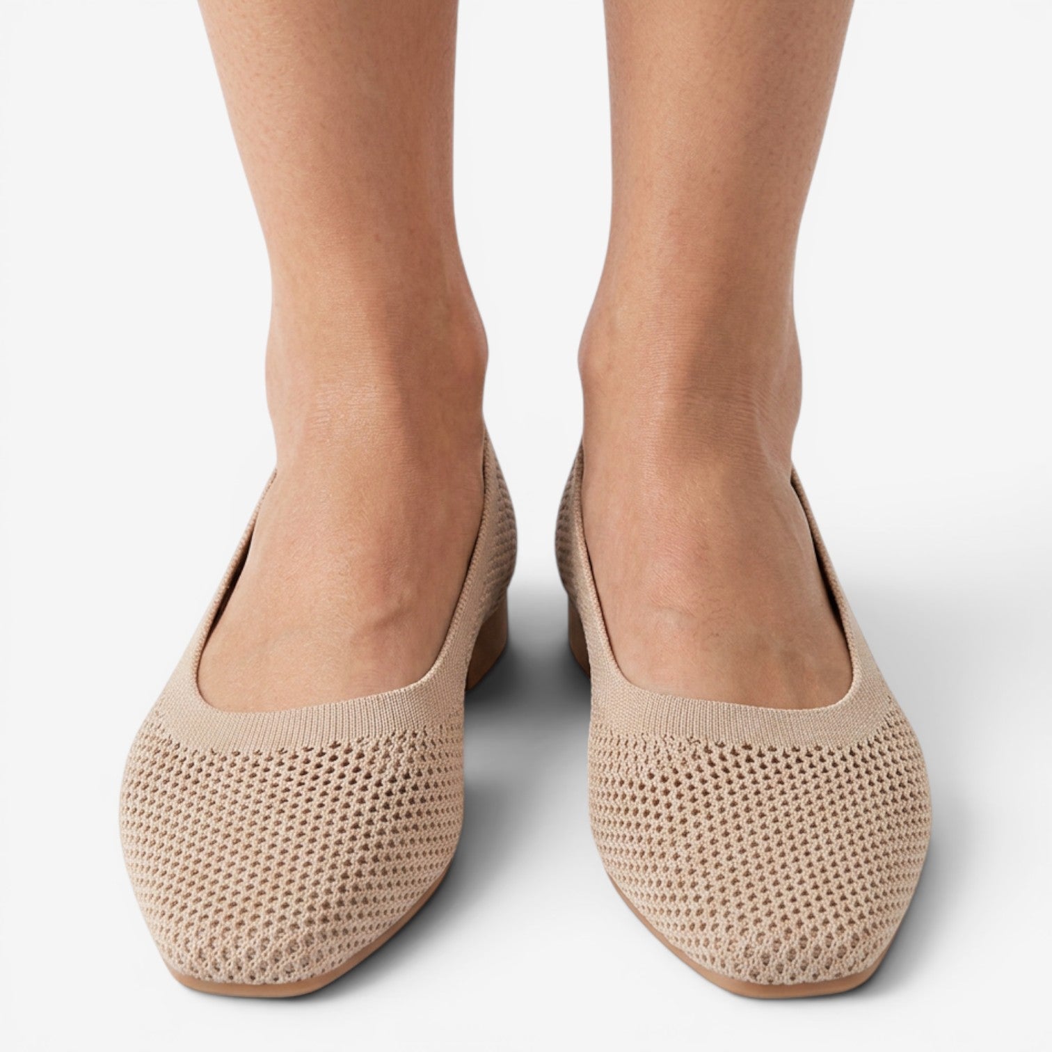 Mocasines de Malla con Punta Cuadrada para Mujer