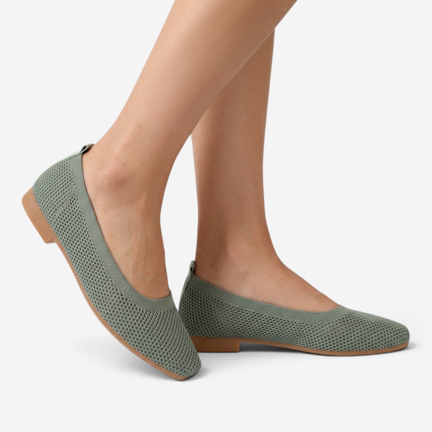 Mocasines de Malla con Punta Cuadrada para Mujer