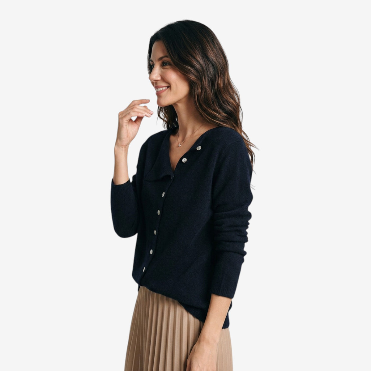 Cárdigan de Punto con Botones para Mujer