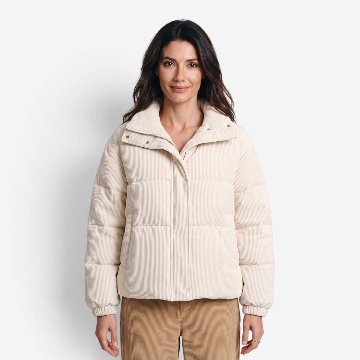 Chaqueta Acolchada de Pana para Mujer