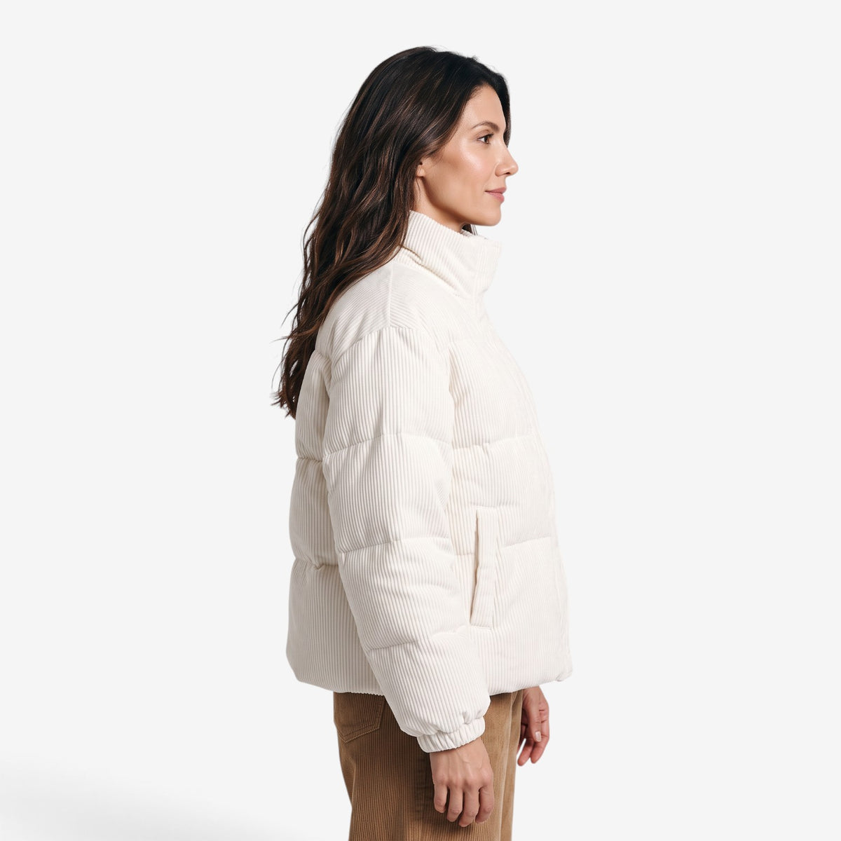 Chaqueta Acolchada de Pana para Mujer