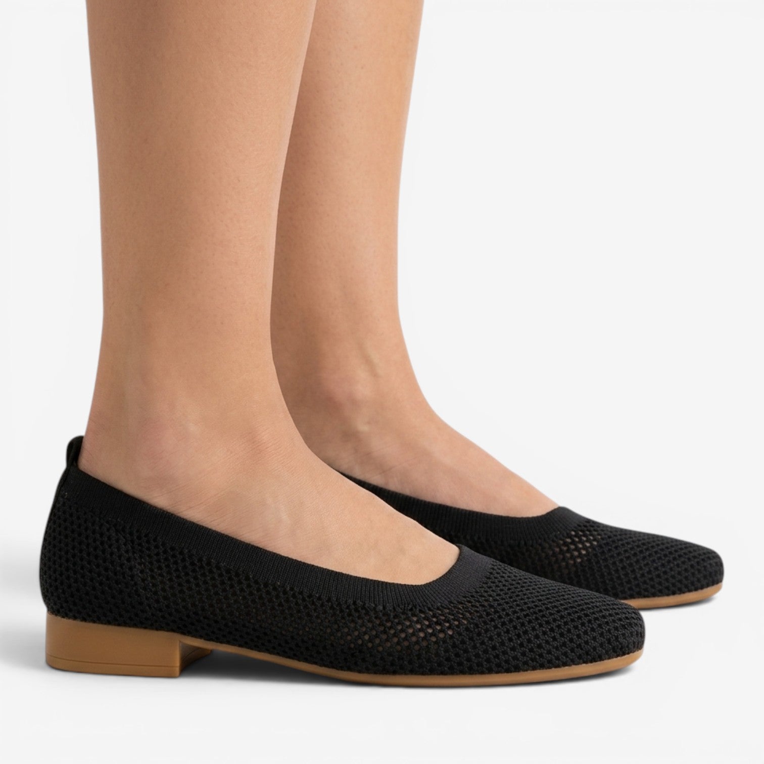 Mocasines de Malla con Punta Cuadrada para Mujer