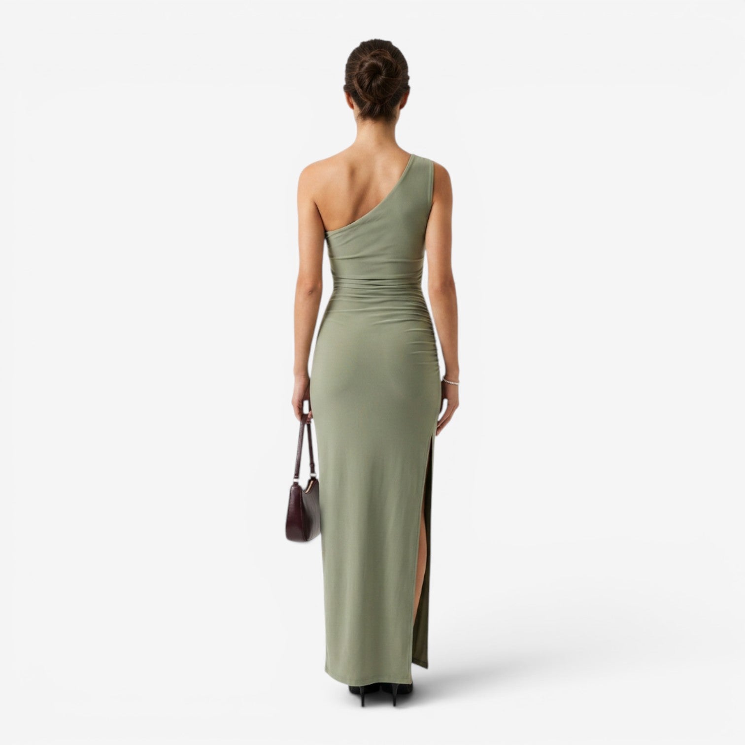 Vestido Largo de Un Hombro para Mujer