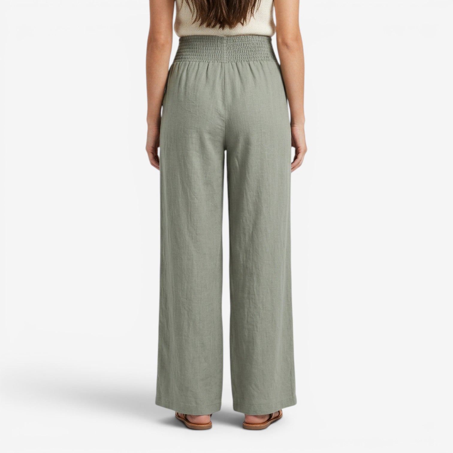 Pantalón de Lino Pierna Ancha