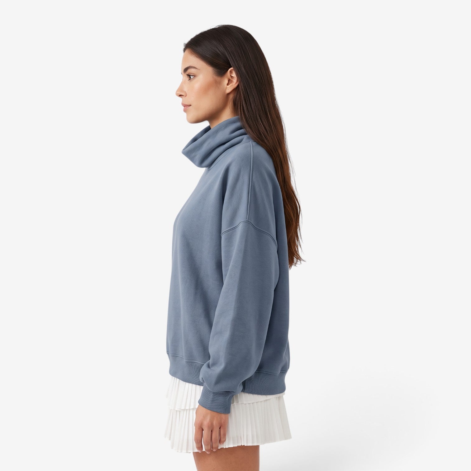 Sudadera Oversize con Cuello Alto para Mujer