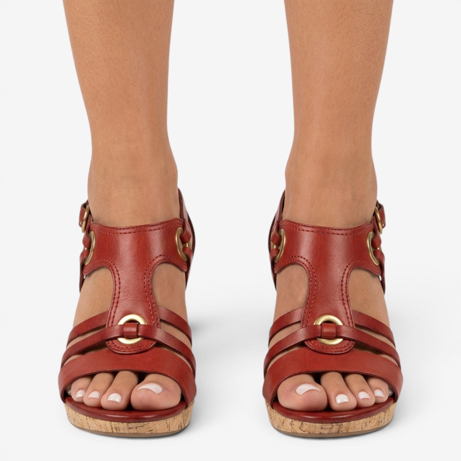 Sandalias Peep Toe de Tacón Ancho para Mujer