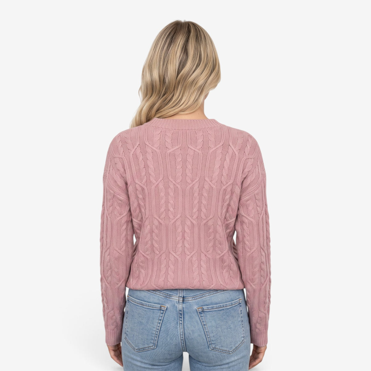 Jersey de Punto de Cuello Redondo para Mujer