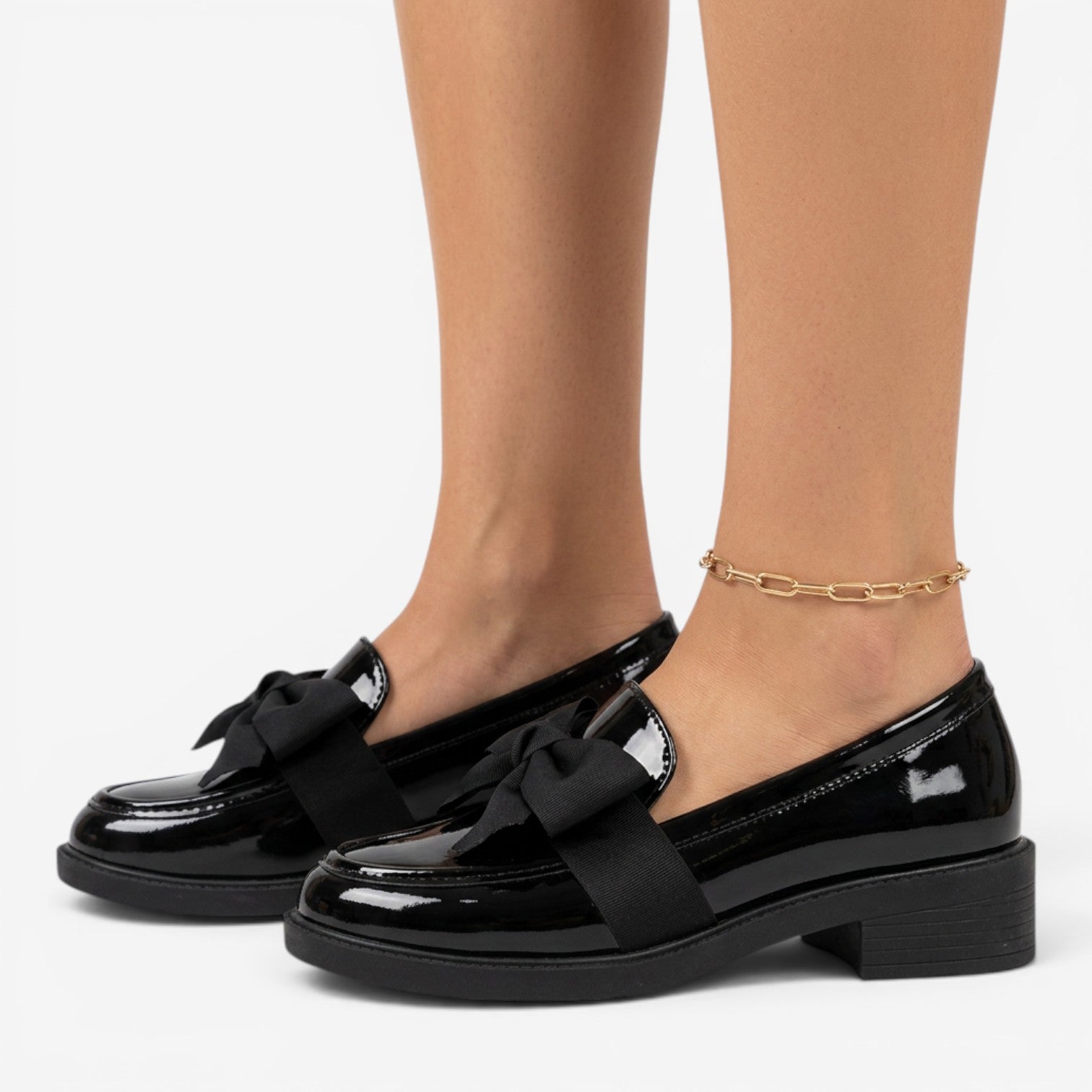 Mocasines con Lazo y Plataforma para Mujer